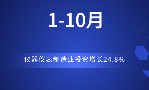 1-10月份仪器仪表制造业投资增长24.8%