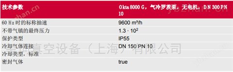 Pfeiffer德國普發(fā)Okta 8000 G氣冷羅茨泵